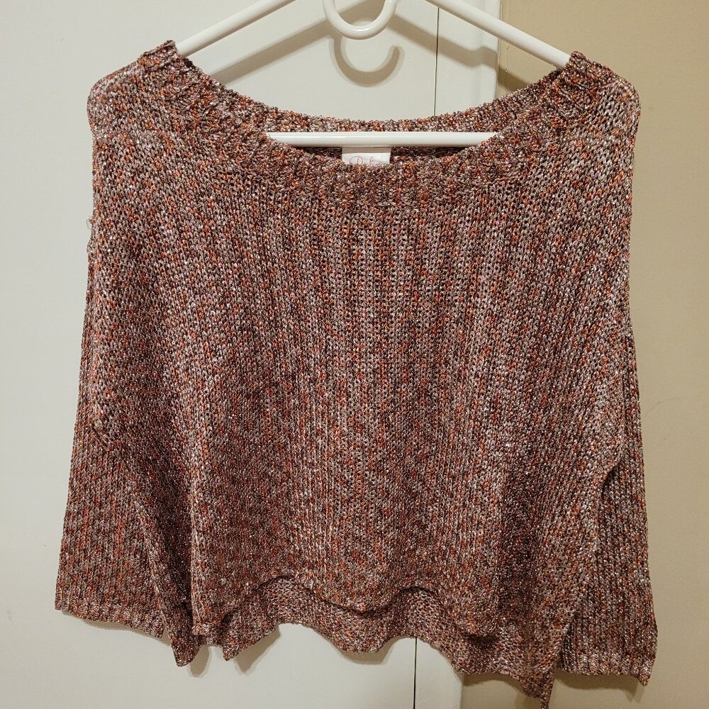 WOMENS PARKER MULTICOLOR CROP SWEATER - SIZE M